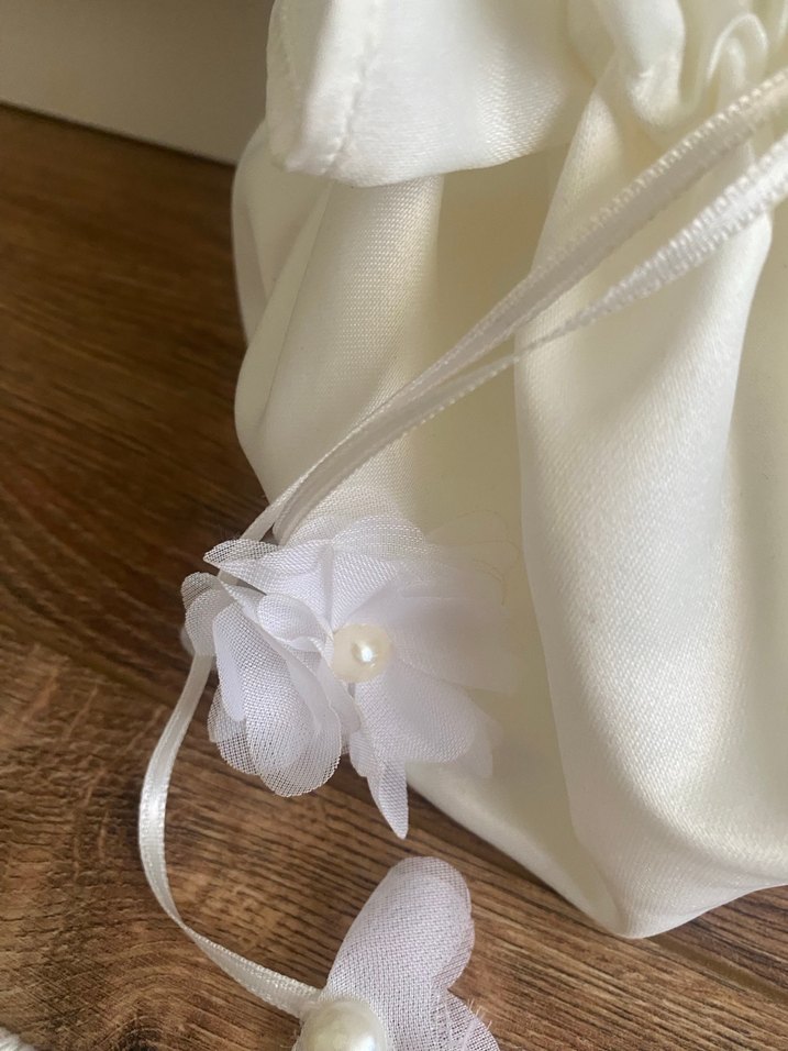 İnci Detaylı Beyaz Düğün Çantası - Görsel 4