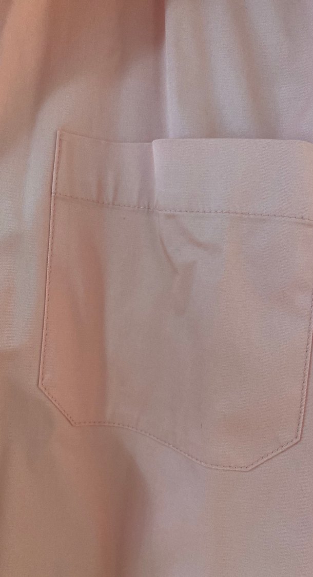 Düğmeli, kısa kollu, pastel turuncu gömlek - Görsel 3