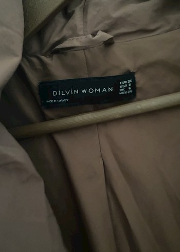 Düğmeli Bej Midi Kadın mont - Görsel 4