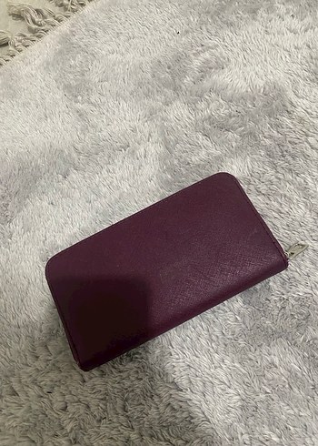 Bordo Kadın Fermuarlı Süet Clutch Cüzdan - Görsel 2