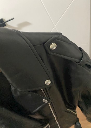 Zara Siyah Deri Biker Ceket - Görsel 7