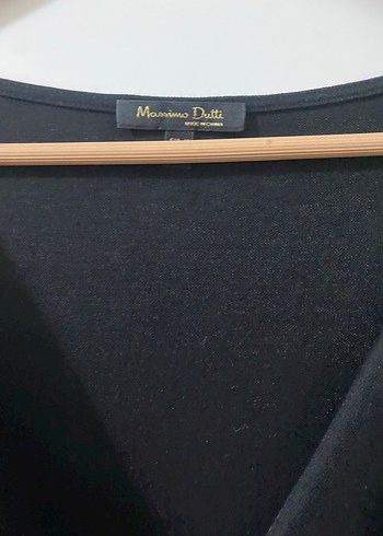 Siyah Uzun Drapeli V Yaka Elbise - Görsel 8