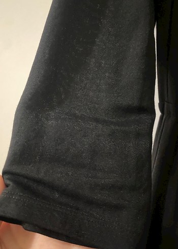 Siyah Uzun Drapeli V Yaka Elbise - Görsel 7