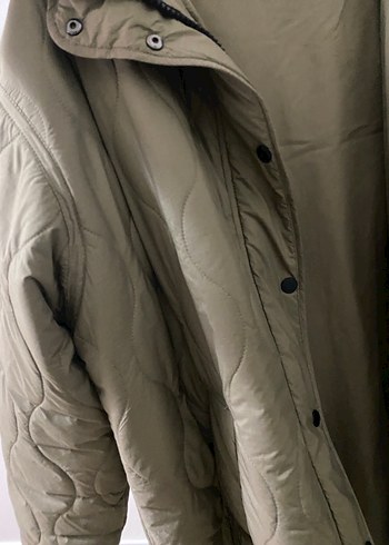 Bej Düğmeli Midi Kadın Ceket - Görsel 2