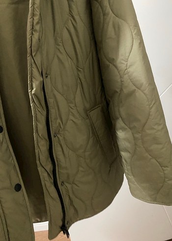 Bej Düğmeli Midi Kadın Ceket - Görsel 4