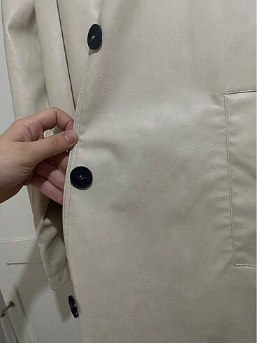 m Beden camel Renk Zara deri trench kot