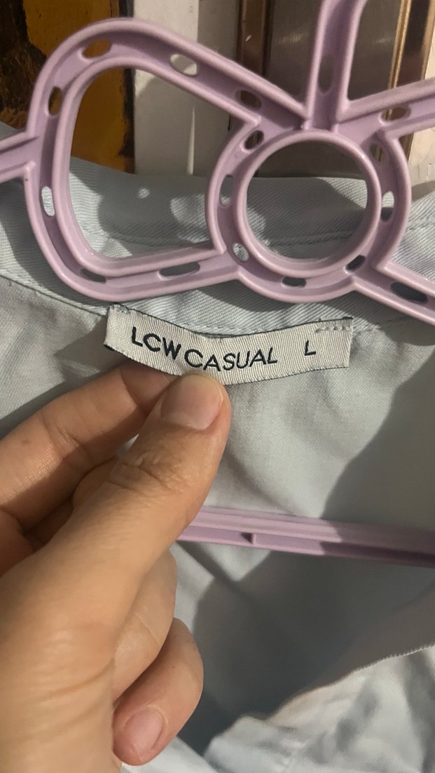 Mavi salaş Kısa Kollu Gömlek - Görsel 3