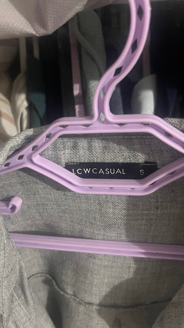 Düğmeli Gri Keten Kadın Gömlek - Görsel 2