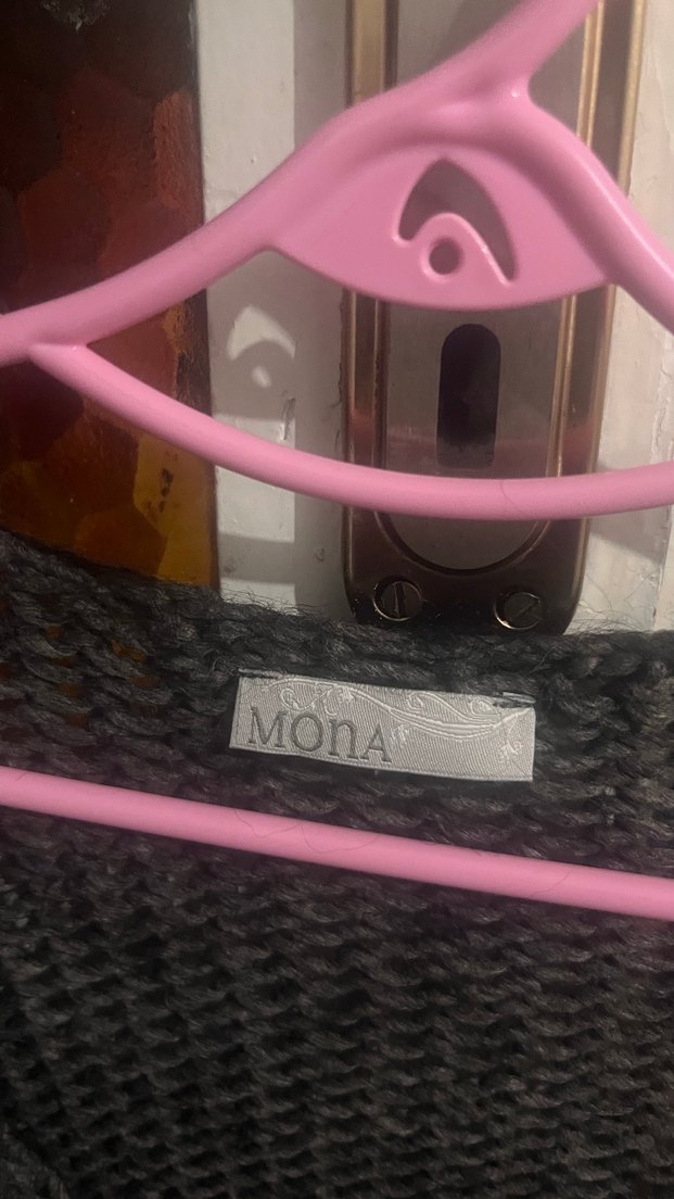 Gri V Yaka Örgü Kadın Kazak - Görsel 2