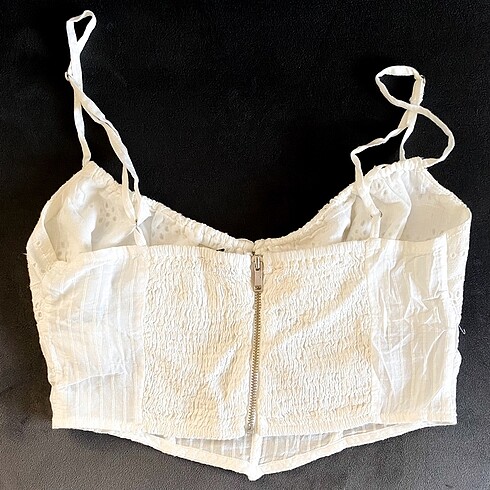 Bershka bershka dantel kurdeleli crop