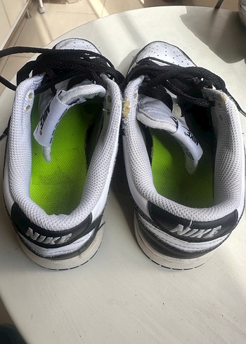 36 Beden Beyaz Siyah Spor Ayakkabı Velcro Detaylı