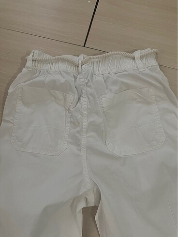 9 Yaş Beden beyaz Renk Zara çok şık keten pantolon