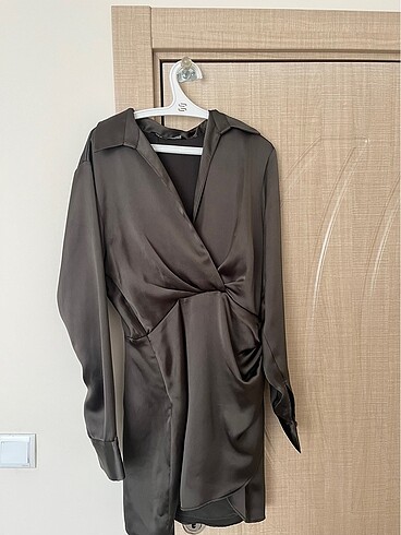 Zara haki mini elbise