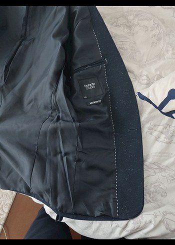 Gri Erkek Takım Elbise, Düğmeli, Uzun Kollu - Görsel 2