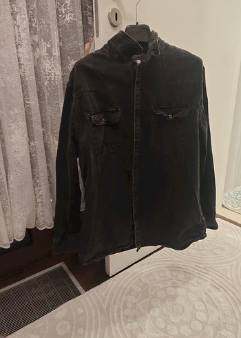 Siyah Denim Düğmeli Erkek Ceket - Görsel 3