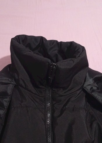 kapüşonu siyah kadın mont - Görsel 2