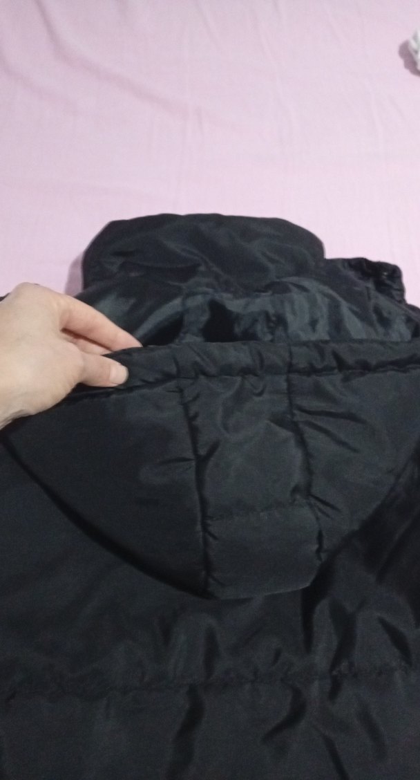 kapüşonu siyah kadın mont - Görsel 5