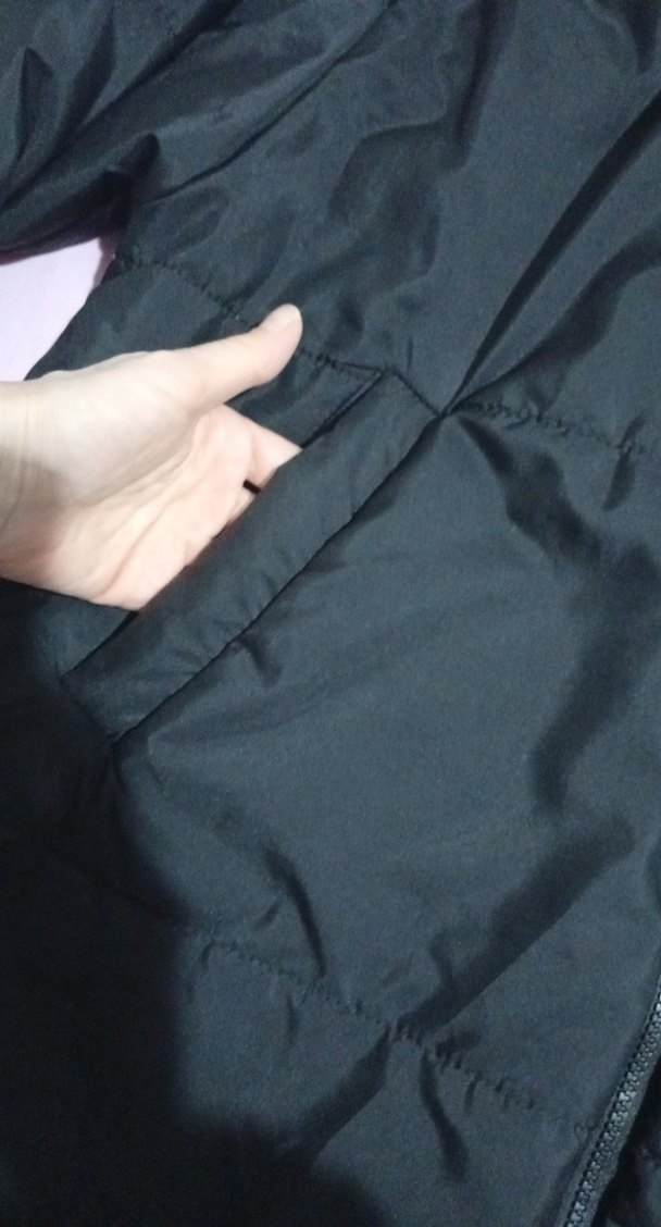 kapüşonu siyah kadın mont - Görsel 3