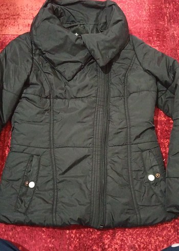 Siyah Fermuarlı Kadın Mont - Görsel 4