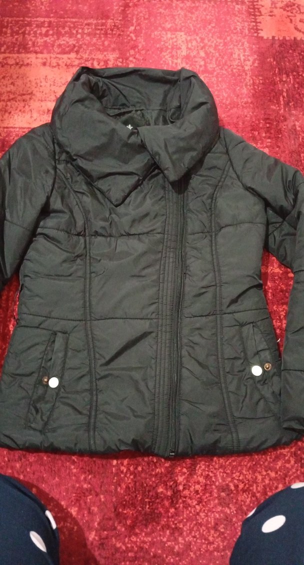 Siyah Fermuarlı Kadın Mont - Görsel 4