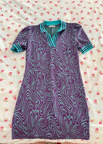 Bohem V Yaka Kısa Kollu Uzun Elbise SHUUGA - Görsel 7