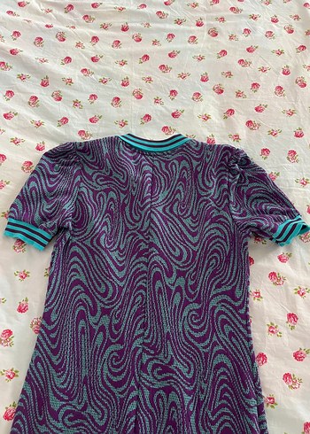 Bohem V Yaka Kısa Kollu Uzun Elbise SHUUGA - Görsel 5