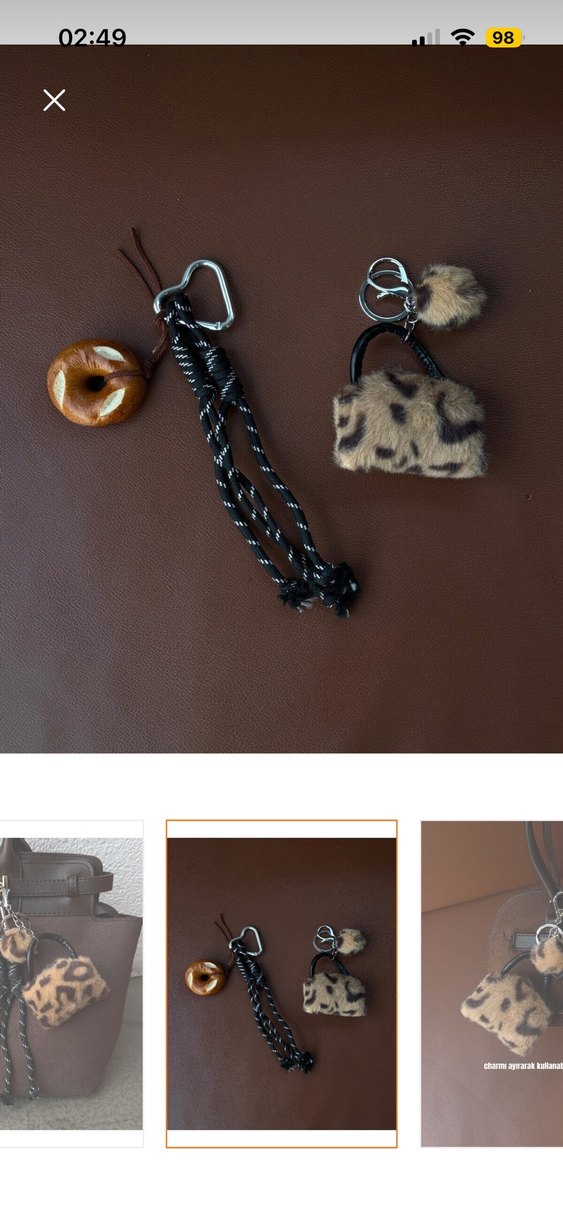 Leopar çanta charm - Görsel 4