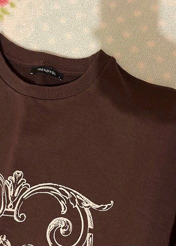 Kahverengi Angel Core vintage Kadın Sweatshirt - Görsel 3