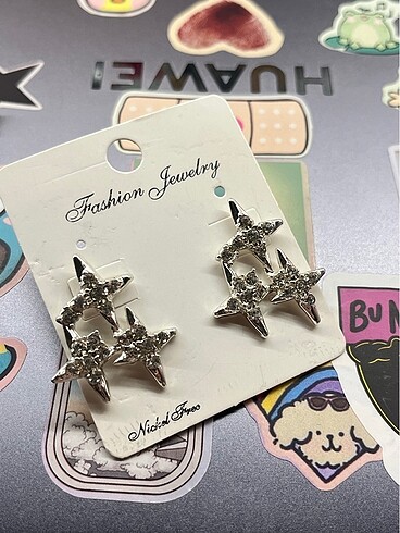 swarovski Kutup Yıldızı Taşlı küpe