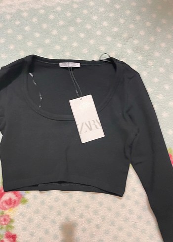 Zara Uzun Kollu Fitilli Crop etiketli - Görsel 3