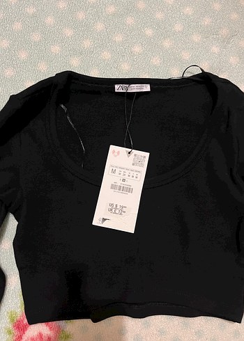 Zara Uzun Kollu Fitilli Crop etiketli - Görsel 4