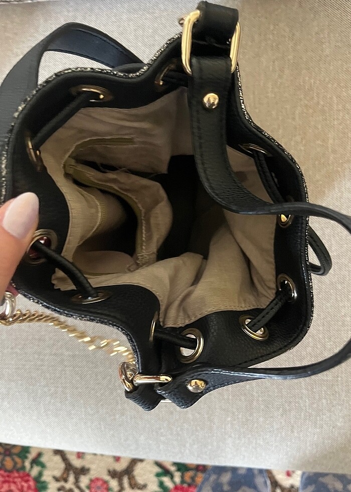 gümüş detaylı 2000ler omuz çantası - Görsel 3