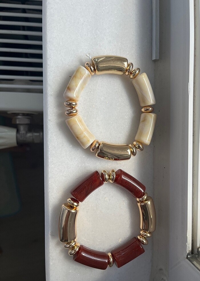 zara model reçine ikili bileklik kutulu - Görsel 4