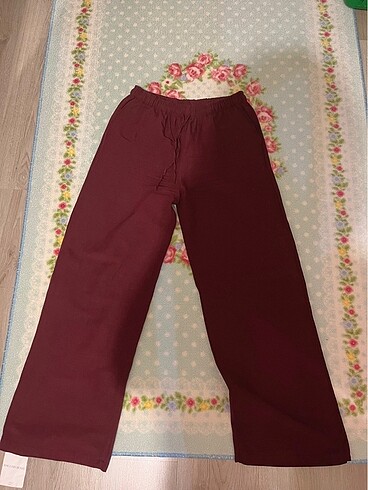 m Beden bordo keten pantolon
