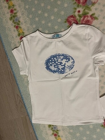 Stradivarius baby tee crop disco star girl