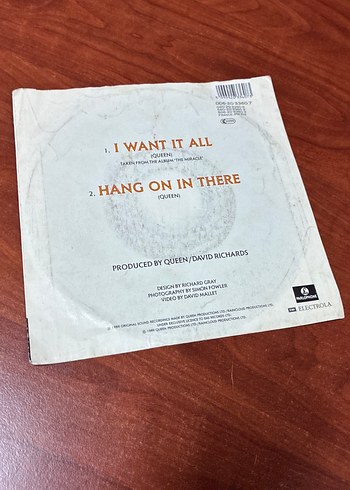 Queen - I Want It All Single 45lik Plak - Görsel 3