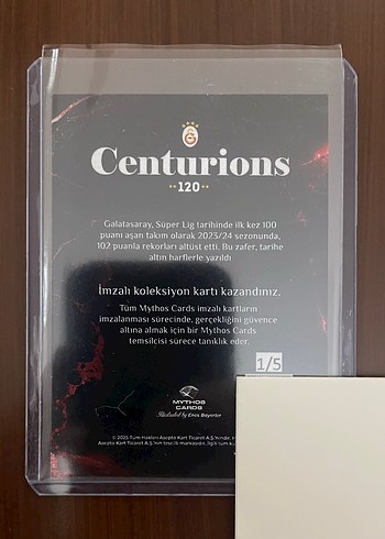 Carlos Vinicius 1/5 İmzalı Mythos Centurion Galatasaray