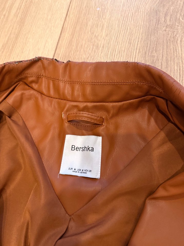 Düğmeli Uzun Kahverengi Deri Kadın Trençkot - Görsel 4