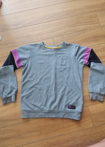 uğur okulları Gri Uzun Kollu Sweatshirt