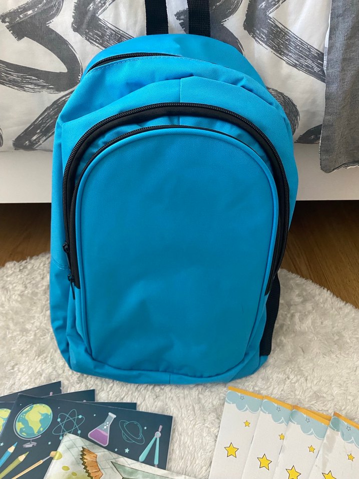 Renkli Mavi Çocuk Okul Çantası - Görsel 2