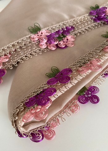 İğne oyası eşarp - Görsel 3