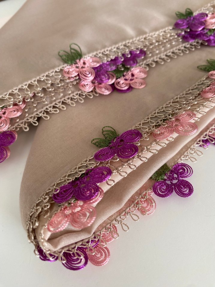 İğne oyası eşarp - Görsel 3