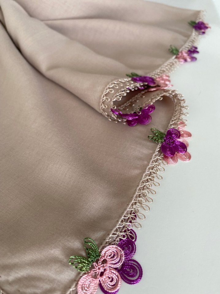 İğne oyası eşarp - Görsel 5