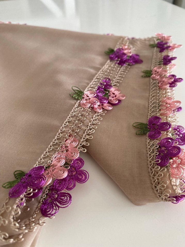 İğne oyası eşarp - Görsel 2