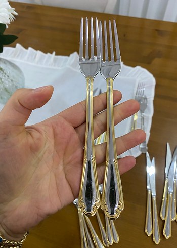 Altın Renk 82 Parça Çatal Bıçak Kaşık Seti - Görsel 4