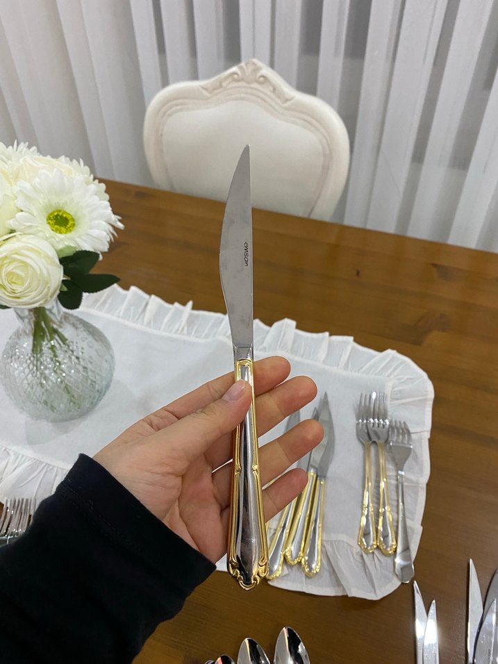 Altın Renk 82 Parça Çatal Bıçak Kaşık Seti - Görsel 5