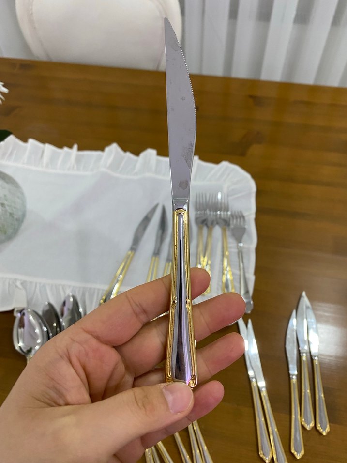 Altın Renk 82 Parça Çatal Bıçak Kaşık Seti - Görsel 3