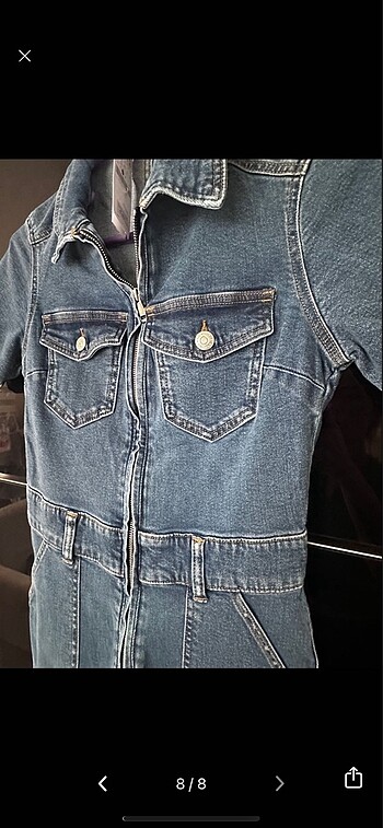 m Beden Denim tulum