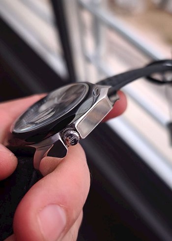 Siyah Klasik Biker Erkek Kol Saati - Görsel 3