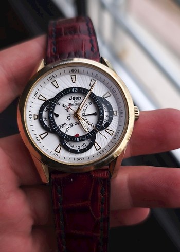 Jeep Erkek Bordo Klasik Saat - Görsel 4